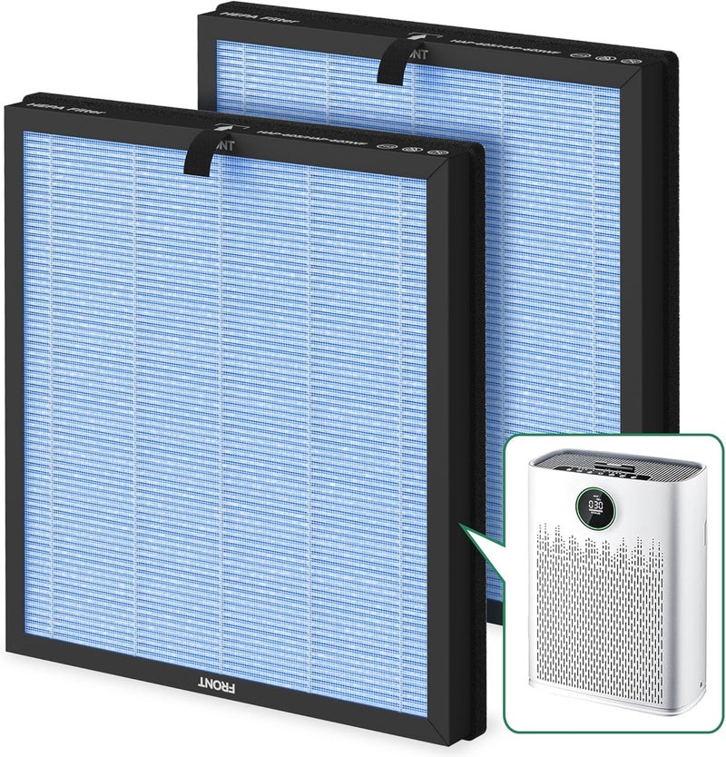 FCFMY HAP603 Replacement Filter Compatible with ECOSELF HAP603 Air Cleaner Purifier, 3-in-1 HAP-603 Replacement Filter, 2 Packs, Blue - Image 1